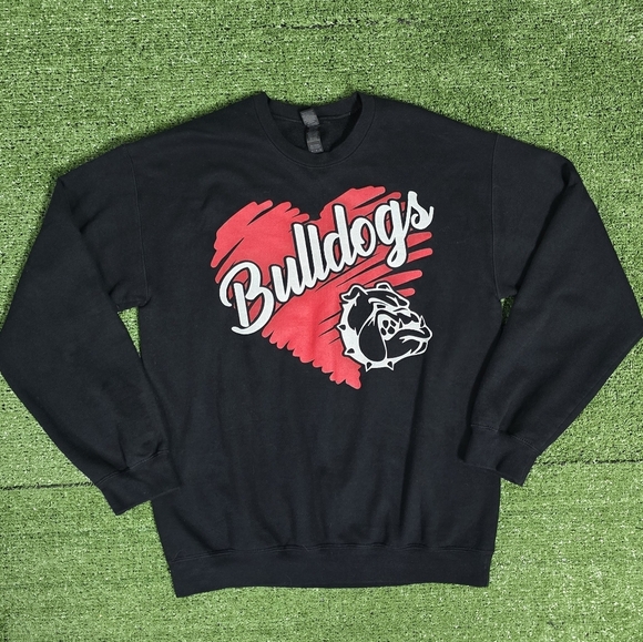 GILDAN | GEORGIA BULLDOGS MASCOT TEAM SPIRIT CASUAL CREW NECK SWEATSHIRT - Picture 3 of 13